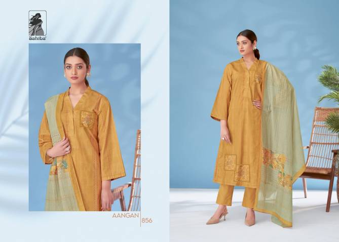 Aangan By Sahiba Printed Cotton Dress Material Wholesale Shop In Surat
